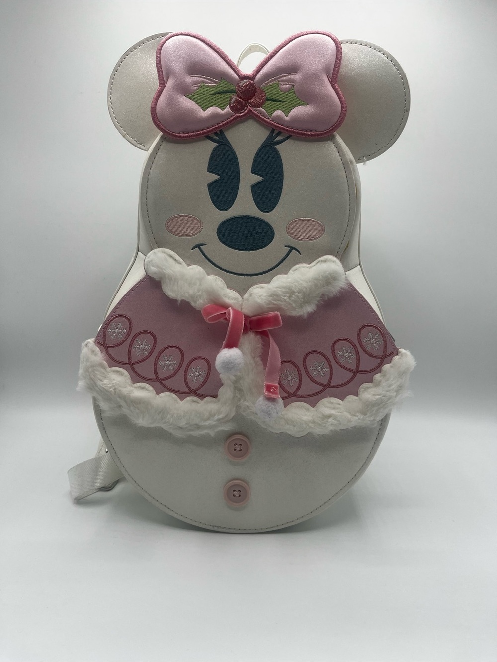 Kids Pink Bow Character Plush Backpack - Cute Holiday Design